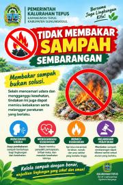 Himbauan : Tidak Bakar Sampah Sembarangan !